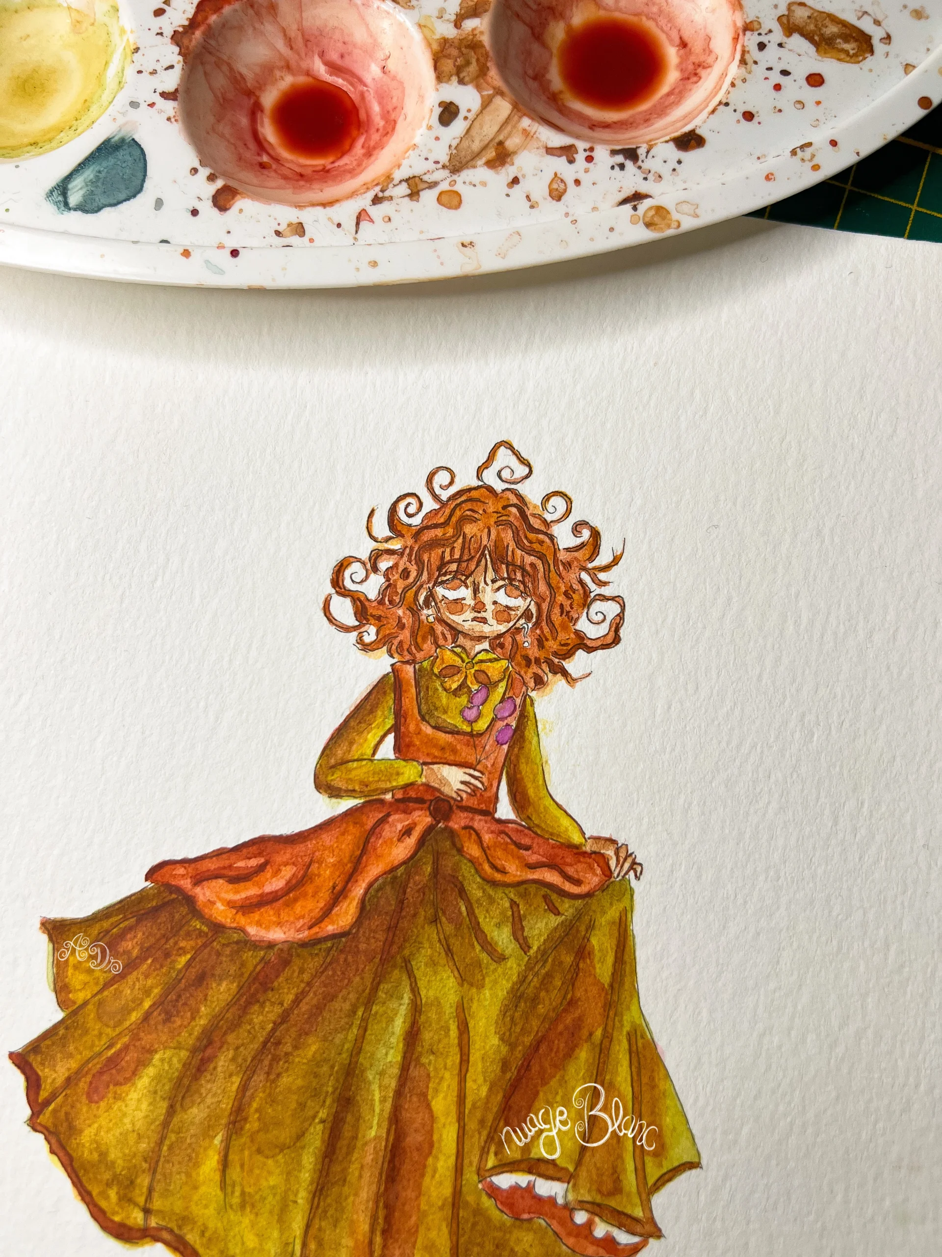 amaryllis et les cauchemars de minuit aquarelle livre alexis da silva les contes de nuage