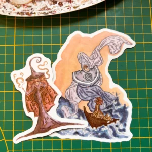 stickers lune sorciere amaryllis et les cauchemars de minuit alexis da silva les contes de nuage