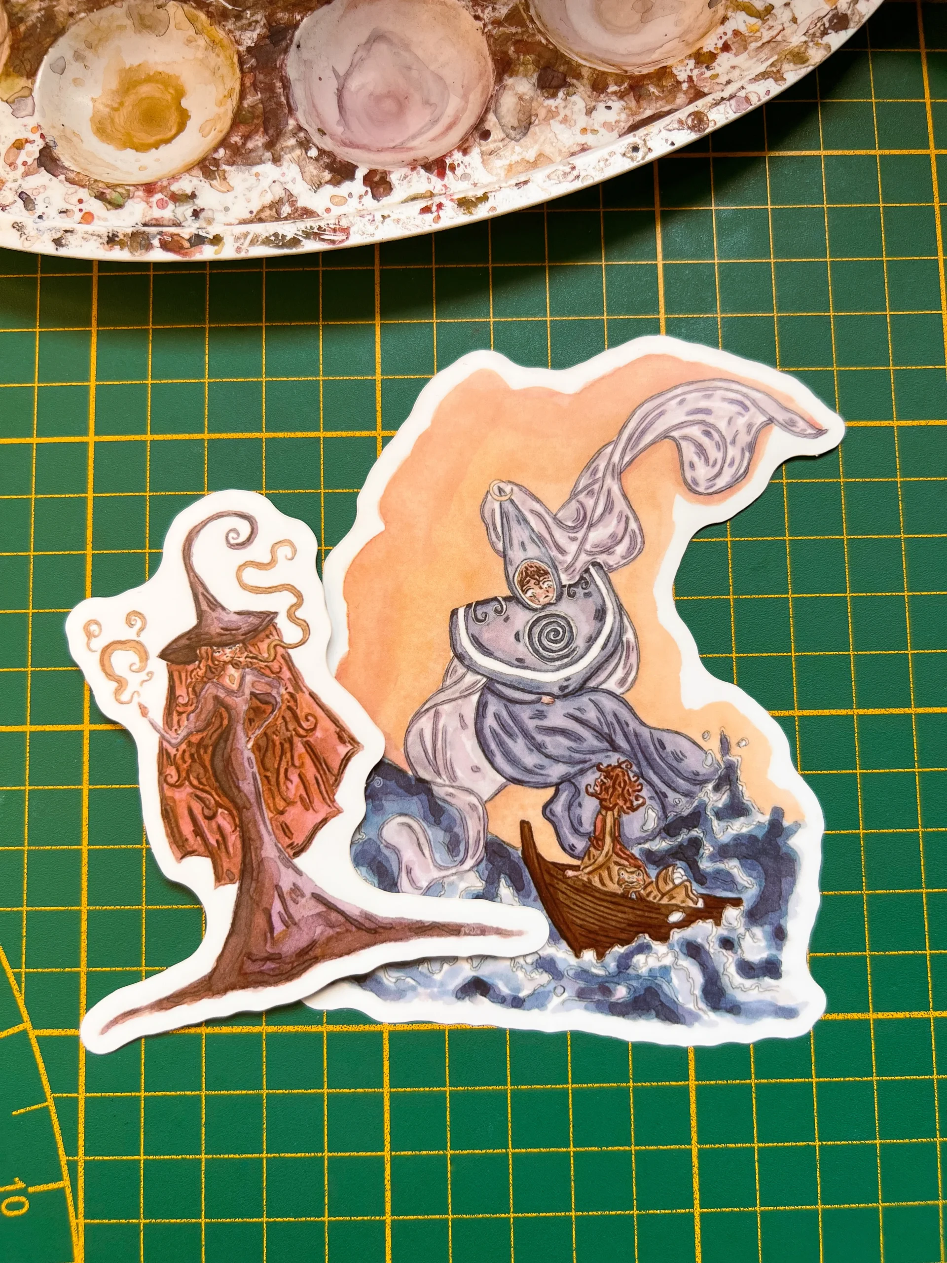 stickers lune sorciere amaryllis et les cauchemars de minuit alexis da silva les contes de nuage